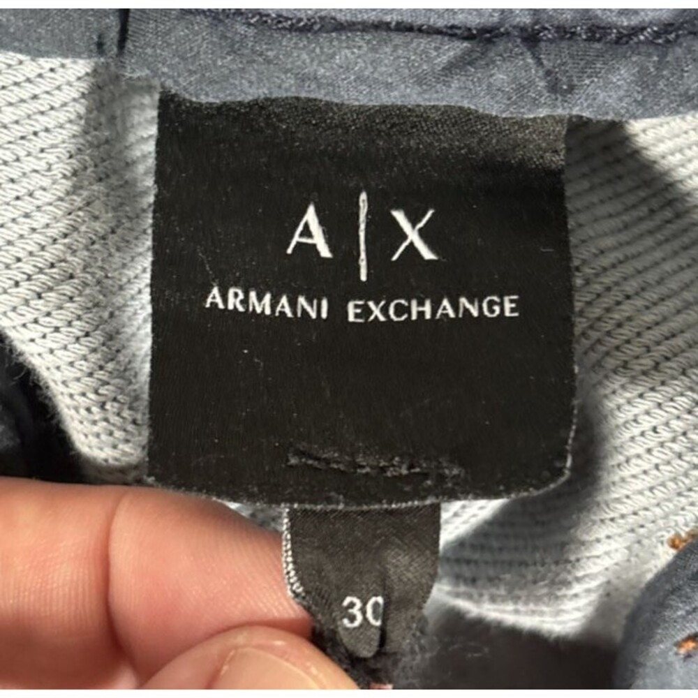 Armani Exchange Cropped‎ Ankle Cargo Jogger Blue Jeans Men’s Size 30 Fit 30x24 - Picture 14 of 16